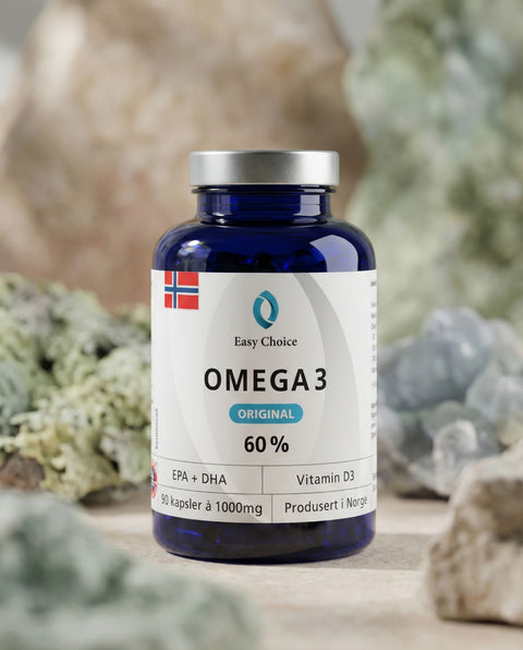 Easychoice Omega-3 original kapsler med vitamin D3. 90 kapsler