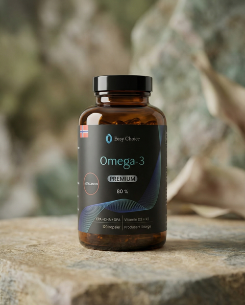 Omega-3 Premium kapsler med Astaxantin fra Easychoice