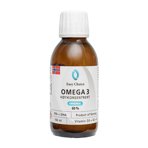 Easychoice Omega-3 Flytende D3, K2 og E – produktflaske