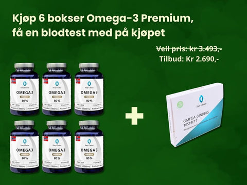 Omega-3 pakke med blodtest