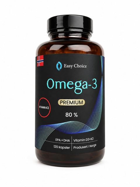 Omega-3 Premium 80% med K2 og D3