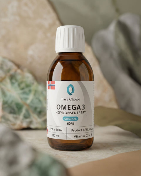 Easychoice Omega-3 flytende høykonsentrert med Vitamin D3 og E