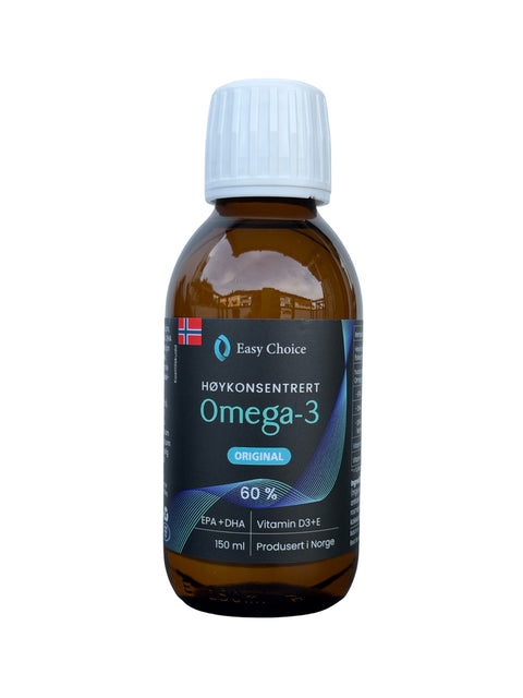 Easychoice Omega-3 flytende original 60% med vitamin D3 og E