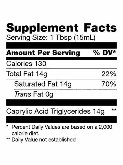 Brain Octane C8 MCT olje - 946ml næringsinnhold