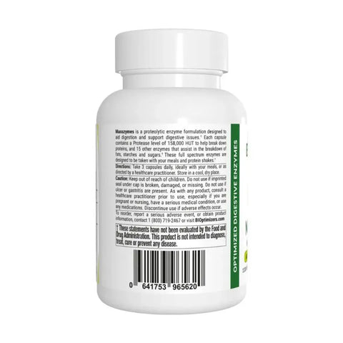 BiOptimizers MassZymes enzymer – 250 kapsler