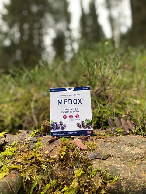 Medox antocyanrike blåbær og solbær 30 kaps